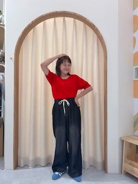 「アイテム（ニット/セーター）」を使った、りーたんさん（骨格ウェーブ・レディース・152cm）の夏コーディネート