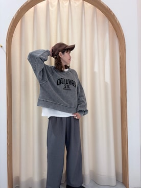 「CIAOPANIC TYPY（チャオパニックティピー）のアイテム（スラックス）」を使った、りーたんさん（レディース・152cm）の冬コーディネート