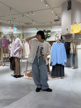 「CIAOPANIC TYPY（チャオパニックティピー）のアイテム（ブルゾン）」を使った、りーたんさん（レディース・152cm）の春コーディネート