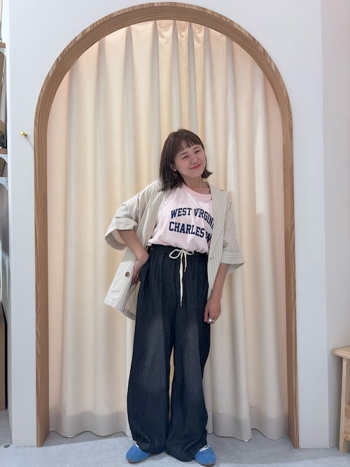 USAコットン切替プリントTee