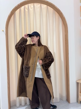 「アイテム（モッズコート）」を使った、りーたんさん（レディース・152cm）の秋コーディネート