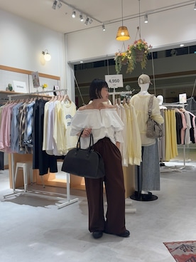 「CIAOPANIC TYPY（チャオパニックティピー）のアイテム（スラックス）」を使った、りーたんさん（レディース・152cm）の春コーディネート