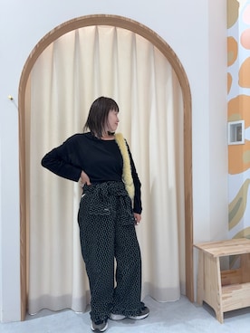 「アイテム（オールインワン・サロペット）」を使った、りーたんさん（レディース・152cm）の秋コーディネート