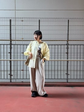 「CIAOPANIC TYPY（チャオパニックティピー）のアイテム（スラックス）」を使った、りーたんさん（レディース・152cm）の春コーディネート