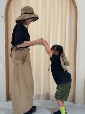 「お揃いコーデ」｜りーたんさん（レディース・152cm）の夏コーディネート