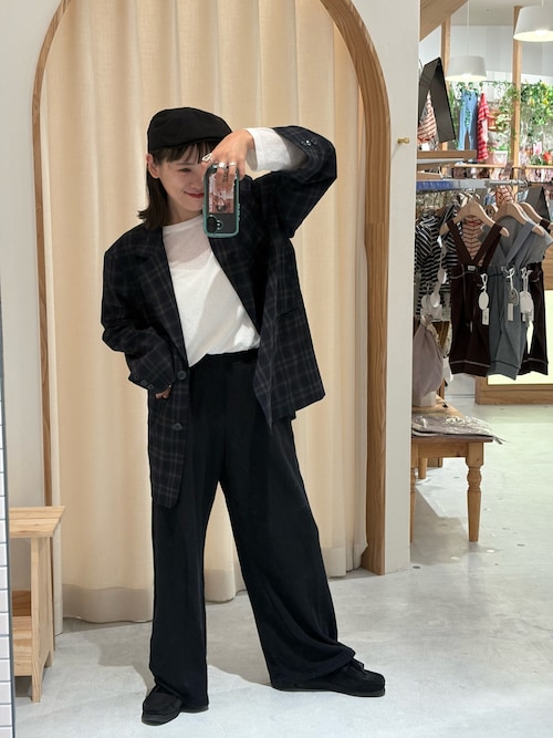 セール】【willow】チェックオーバージャケット（テーラードジャケット