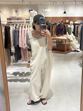 「CIAOPANIC TYPY（チャオパニックティピー）のアイテム（キャップ）」を使った、りーたんさん（レディース・152cm）の夏コーディネート