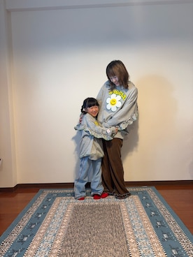 「アイテム（パーカー）」を使った、りーたんさん（レディース・152cm）の冬コーディネート