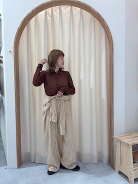 「低身長」｜「アイテム（サロペット/オーバーオール）」を使った、りーたんさん（レディース・152cm）の秋コーディネート