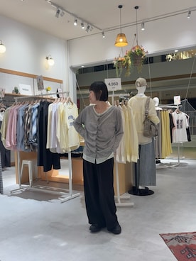 「CIAOPANIC TYPY（チャオパニックティピー）のアイテム（スラックス）」を使った、りーたんさん（レディース・152cm）の春コーディネート