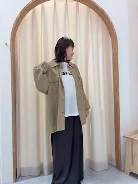 「CIAOPANIC TYPY（チャオパニックティピー）の【S～XL展開】アソート素材フラットミュール（パンプス）」を使った、りーたんさん（レディース・152cm）の秋コーディネート