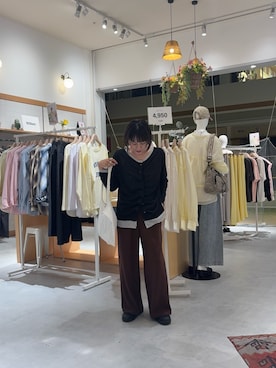 「CIAOPANIC TYPY（チャオパニックティピー）のアイテム（スラックス）」を使った、りーたんさん（レディース・152cm）の春コーディネート