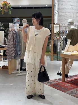 「CIAOPANIC TYPY（チャオパニックティピー）のアイテム（ベスト）」を使った、りーたんさん（レディース・152cm）の夏コーディネート