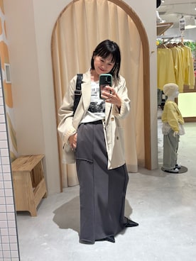 「CIAOPANIC TYPY（チャオパニックティピー）のアイテム（テーラードジャケット）」を使った、りーたんさん（レディース・152cm）の春コーディネート