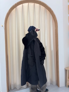 「アイテム（ノーカラーコート）」を使った、りーたんさん（骨格ウェーブ・レディース・152cm）の秋コーディネート