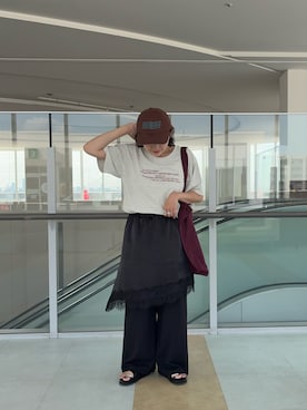 「CIAOPANIC TYPY（チャオパニックティピー）のアイテム（帽子）」を使った、りーたんさん（レディース・152cm）の夏コーディネート