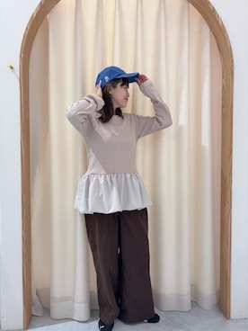 「CIAOPANIC TYPY（チャオパニックティピー）のアイテム（帽子）」を使った、りーたんさん（レディース・152cm）の冬コーディネート