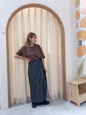 「アイテム（バンダナ/スカーフ）」を使った、りーたんさん（レディース・152cm）の秋コーディネート