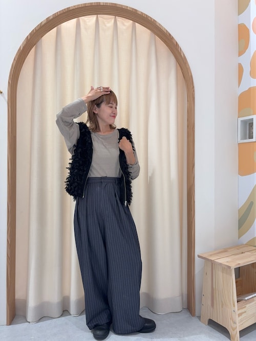 セール】リボンフリンジZIPベスト（ベスト）｜CIAOPANIC TYPY（チャオ