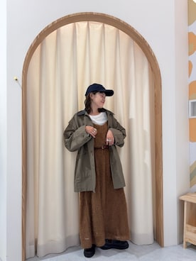 「CIAOPANIC TYPY（チャオパニックティピー）のアイテム（キャップ）」を使った、りーたんさん（レディース・152cm）の秋コーディネート