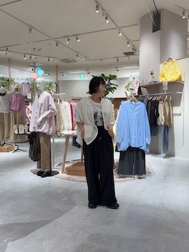 「CIAOPANIC TYPY（チャオパニックティピー）のアイテム（スラックス）」を使った、りーたんさん（レディース・152cm）の春コーディネート