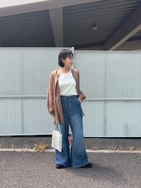 「CIAOPANIC TYPY（チャオパニックティピー）の:【2WAYで使用可能！】チェーン付き手編みスパンコールBAG（ショルダーバッグ）」を使った、りーたんさん（レディース・152cm）の夏コーディネート