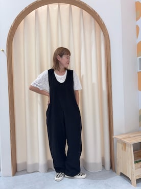 「アイテム（サロペット/オーバーオール）」を使った、りーたんさん（レディース・152cm）の夏コーディネート