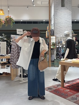 「CIAOPANIC TYPY（チャオパニックティピー）のアイテム（帽子）」を使った、りーたんさん（レディース・152cm）の夏コーディネート