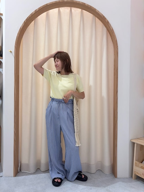 【ひんやりニット】コンパクトドライタッチクルーニット