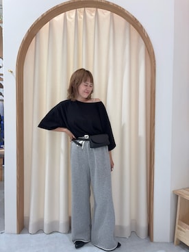 「アイテム（スウェットパンツ）」を使った、りーたんさん（骨格ウェーブ・レディース・152cm）の秋コーディネート