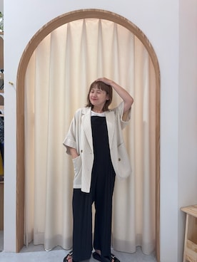 「夏コーデ」｜「アイテム（オールインワン・サロペット）」を使った、りーたんさん（レディース・152cm）の夏コーディネート