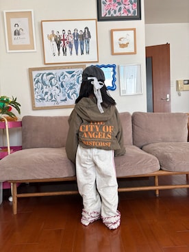 「アイテム（マウンテンパーカー）」を使った、りーたんさん（レディース・152cm）の秋コーディネート