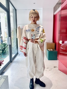 「REMAKE ITEMのアイテム」を使った、wadeさん（レディース・156cm）の秋コーディネート