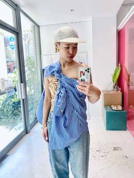 「08sircus（ゼロエイトサーカス）のアイテム」を使った、wadeさん（レディース・156cm）の夏コーディネート