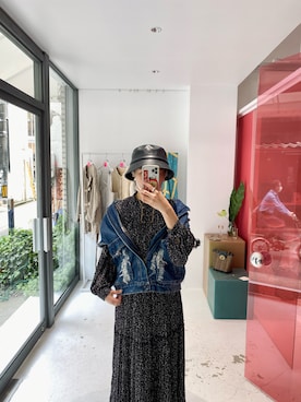 「古着女子」｜「アイテム（デニムジャケット）」を使った、wadeさん（レディース・156cm）の夏コーディネート