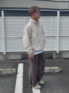 「アイテム（ナイロンジャケット）」を使った、十然ダイ補湯さん（メンズ・168cm）の秋コーディネート