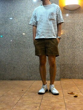 「MR.GENTLEMAN（ミスタージェントルマン）のアイテム（パンツ）」を使った、n@oyaさん（メンズ・174cm）の秋コーディネート
