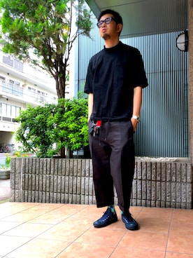 「lot holon（ロットホロン）のアイテム（Tシャツ/カットソー）」を使った、n@oyaさん（メンズ・174cm）の秋コーディネート