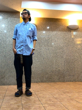 「LEE×NU（リーナノユニバース）のアイテム」を使った、n@oyaさん（メンズ・174cm）の秋コーディネート