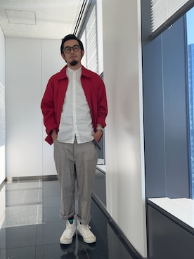「ロールアップ」｜「アイテム（ブルゾン）」を使った、n@oyaさん（メンズ・174cm）の秋コーディネート