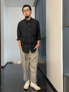 「アイテム（トップス）」を使った、n@oyaさん（メンズ・174cm）の秋コーディネート
