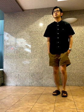 「MR.GENTLEMAN（ミスタージェントルマン）のアイテム（パンツ）」を使った、n@oyaさん（メンズ・174cm）の夏コーディネート