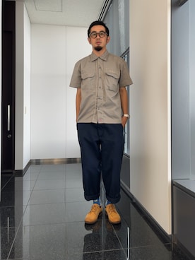 「RED KAP（レッドキャップ）のアイテム（チノパンツ）」を使った、n@oyaさん（メンズ・174cm）の秋コーディネート