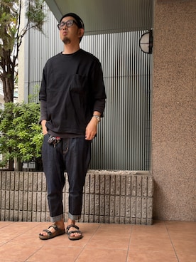 「LEE×NU（リーナノユニバース）のアイテム」を使った、n@oyaさん（メンズ・174cm）の秋コーディネート