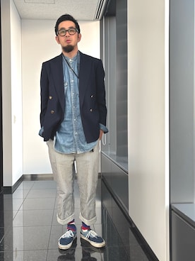 「Lee（リー）のアイテム」を使った、n@oyaさん（メンズ・174cm）の春コーディネート