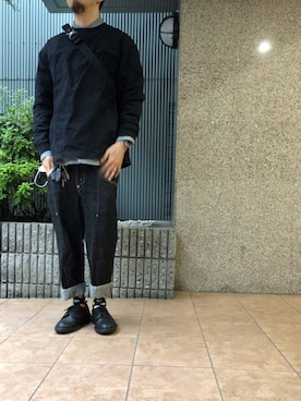 「ロールアップ」｜「アイテム（その他シューズ）」を使った、n@oyaさん（メンズ・174cm）の秋コーディネート