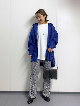 「PAGEBOY（ページボーイ）のチェーンスタッズショルダー（ショルダーバッグ）」を使った、ハルさん（レディース・153cm）の秋コーディネート