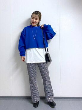 「PAGEBOY（ページボーイ）のチェーンスタッズショルダー（ショルダーバッグ）」を使った、ハルさん（レディース・153cm）の秋コーディネート