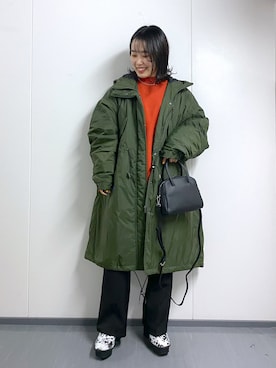 「PAGEBOY（ページボーイ）のアイテム（モッズコート）」を使った、ハルさん（レディース・153cm）の冬コーディネート