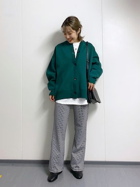 「PAGEBOY（ページボーイ）のチェーンスタッズショルダー（ショルダーバッグ）」を使った、ハルさん（レディース・153cm）の秋コーディネート